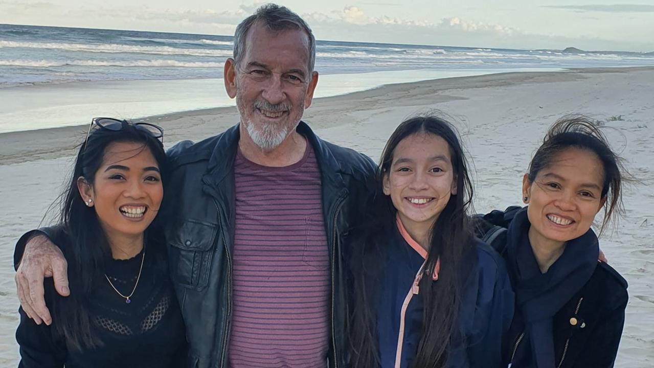 Sarah Caisip pictured with her father, Bernard, sister Isabel and mother, Myrna.