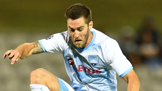 Sydney's Joshua Brillante during the AFC Champions League match between Sydney FC and Ulsan Netstrata at Jubilee Stadium in Sydney, Wednesday, March 6, 2019. (AAP Image/Dean Lewins) NO ARCHIVING, EDITORIAL USE ONLY