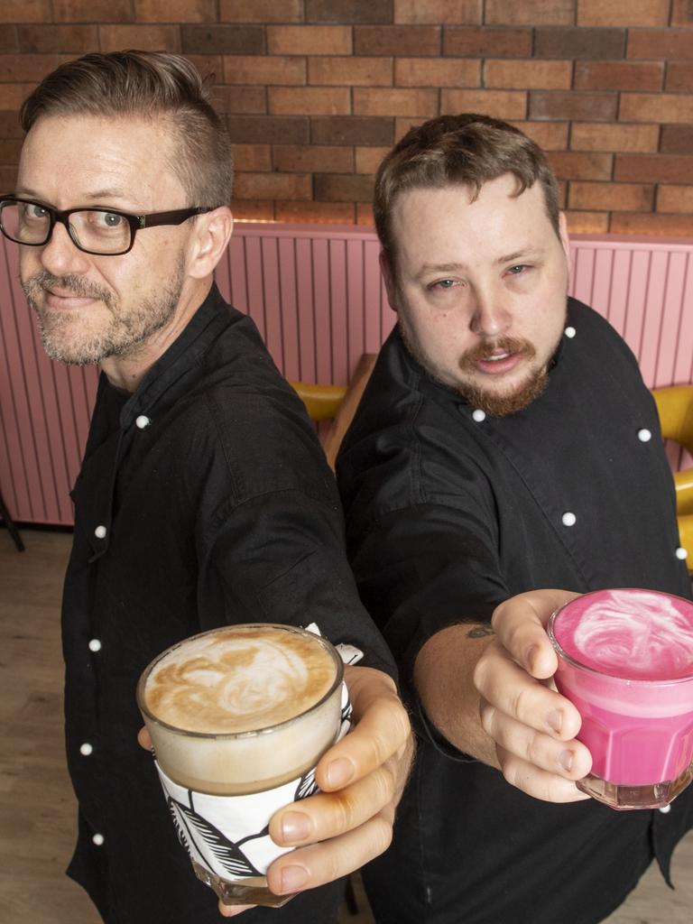 Casey Miners - head chef (left) and Jordan Orchard - sous chef at Kokonut Bar and Cafe. Wednesday, December 8, 2021. Picture: Nev Madsen.