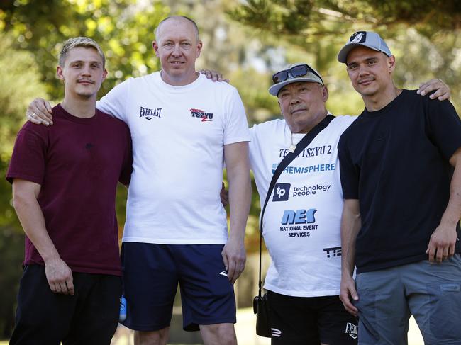 L to R, Nikita, Igor Golubev, Boris Tszyu and Tim pictured. Pictured: Sam Ruttyn