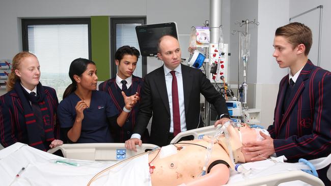 Hornsby state Liberal MP Matt Kean joins students at the PARTY Program.