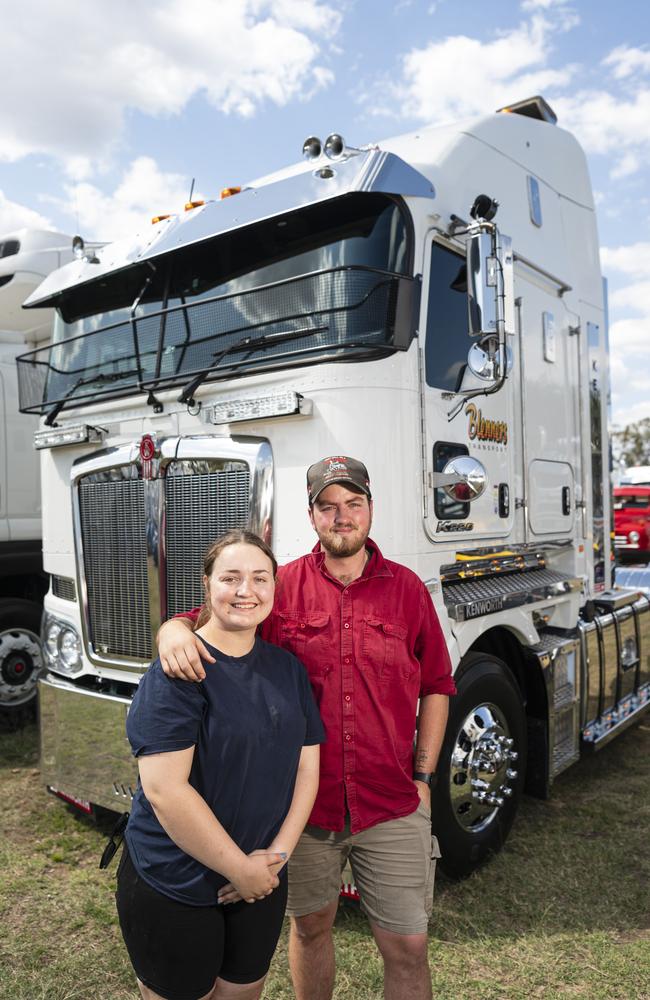 Jenna Cowling and Caleb Austin at Lights on the Hill Trucking Memorial at Gatton Showgrounds, Saturday, October 5, 2024. Picture: Kevin Farmer