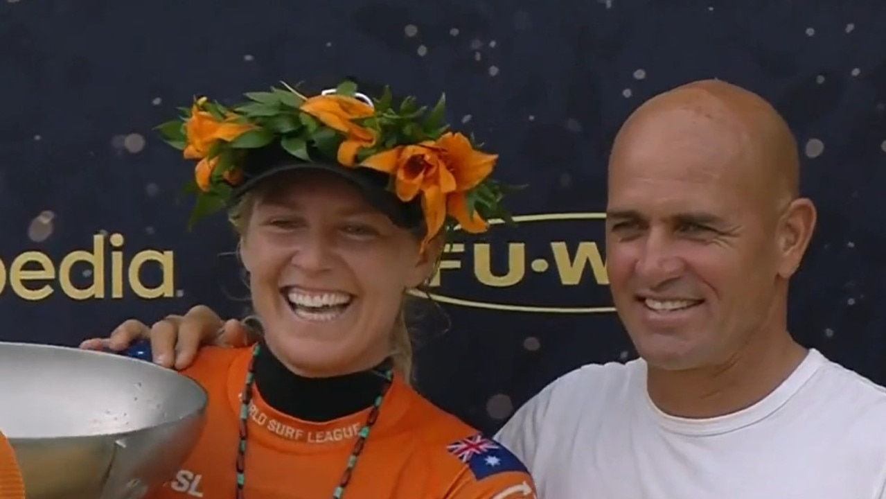 The GOATs, Steph Gilmore and Kelly Slater. Photo: Facebook