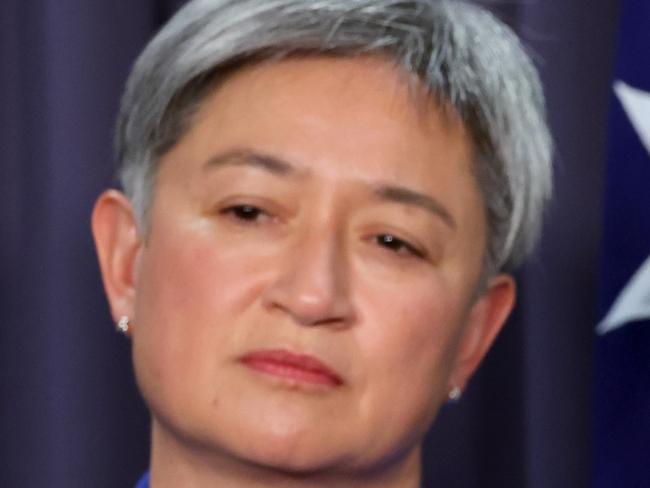 CANBERRA, AUSTRALIA - MAY 23: Prime Minister Anthony Albanese speaks next to newly appointed foreign minister Penny Wong during a press conference at Parliament House on May 23, 2022 in Canberra, Australia. Anthony Albanese was sworn in as Australia's 31st prime minister on Monday morning following his victory over Scott Morrison in the federal election on Saturday. (Photo by David Gray/Getty Images)