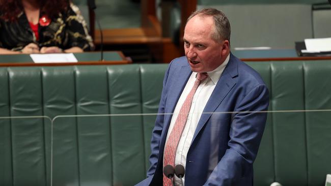 Barnaby Joyce in question time on Wednesday. Picture: Gary Ramage