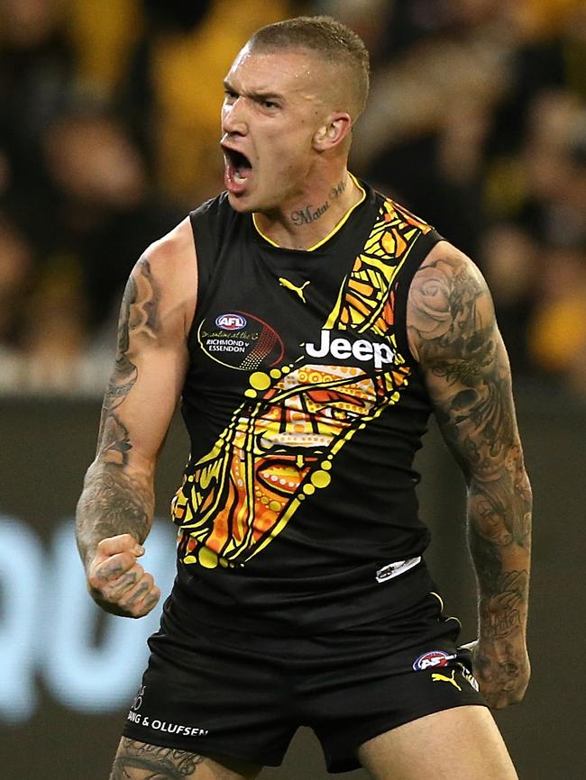 Dustin Martin is in brilliant form — and should make the most of it. Picture: Wayne Ludbey