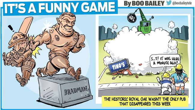 Boo Bailey's Sport Confidential cartoon.