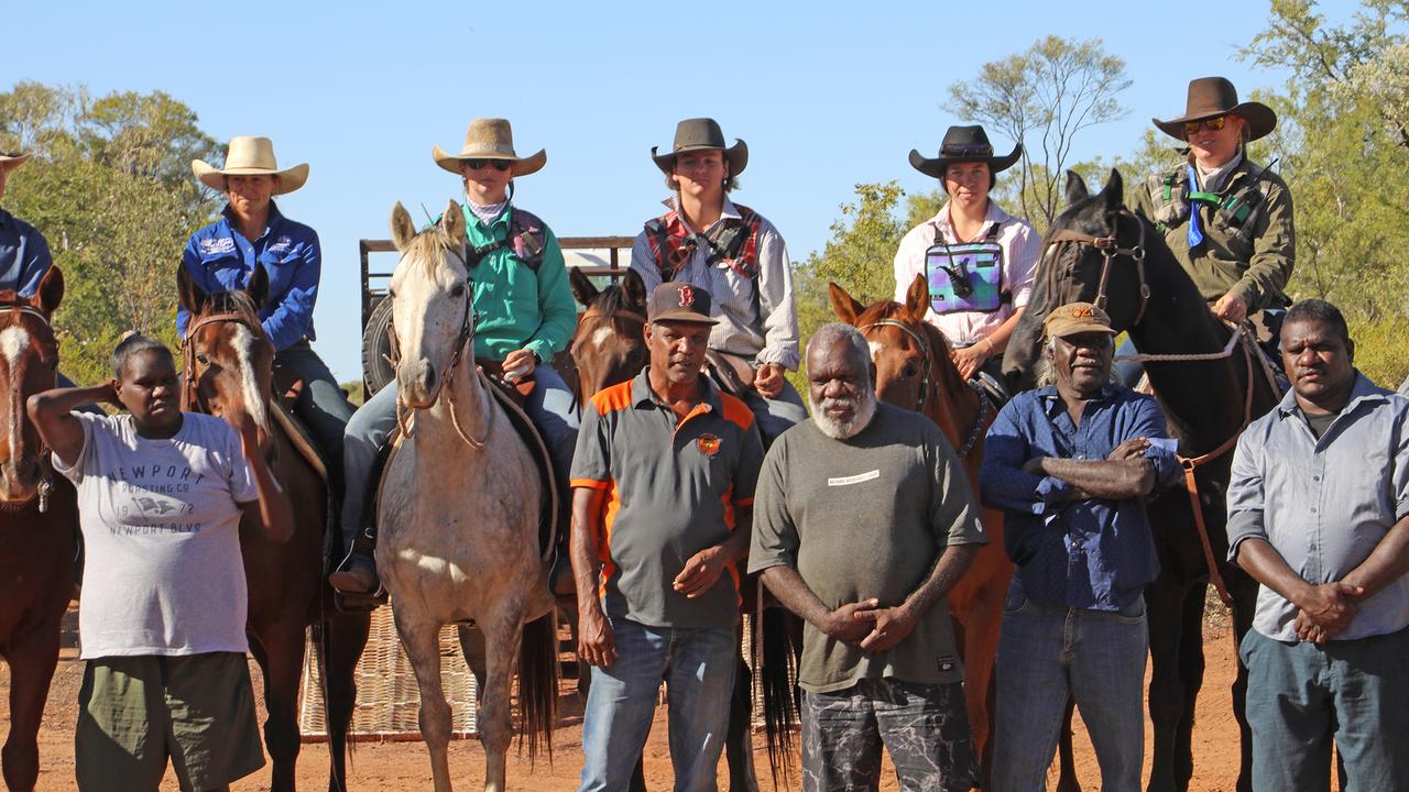 The Greens have accepted a significant donation from a pastoral company backed by one of South Africa’s richest men, Sky News Australia can reveal. Pictured are traditional land owners standing with Rallen station hands at Tanumbirini Station. Photo: Supplied