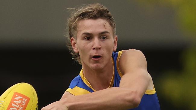 Hawthorn father-son draft pick Calsher Dear will make his debut against the Western Bulldogs on Sunday. Picture: Daniel Pockett / Getty Images