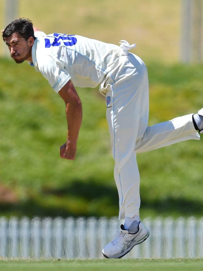 Starc bowling for NSW in the Sheffield Shield earlier this month. Picture: Mark Brake/Getty Images