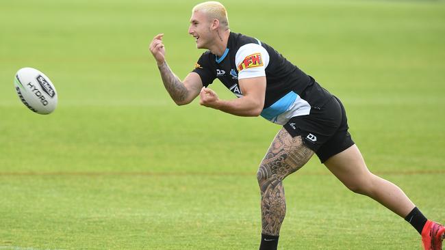 Cronulla prodigy Bronson Xerri trains with the club last week. Picture: AAP