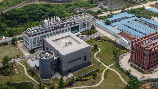 This aerial view shows the P4 laboratory on the campus of the Wuhan Institute of Virology, which has been pointed to as the source of Covid-19. Picture: AFP