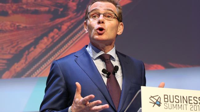 BHP Biliton CEO Andrew Mackenzie addresses a business summit in Melbourne. Wednesday, March 16. 2016. (AAP Image/David Crosling) NO ARCHIVING