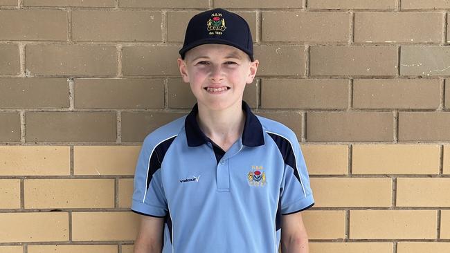 Reif Leach, NSW PSSA u12 Boys Cricket Team to play School Sports Australia u12 national titles in Ballarat 2022, picture at Raby Oval, Raby NSW, 16 November 2022. Picture: Jason Hosken (News Corp)