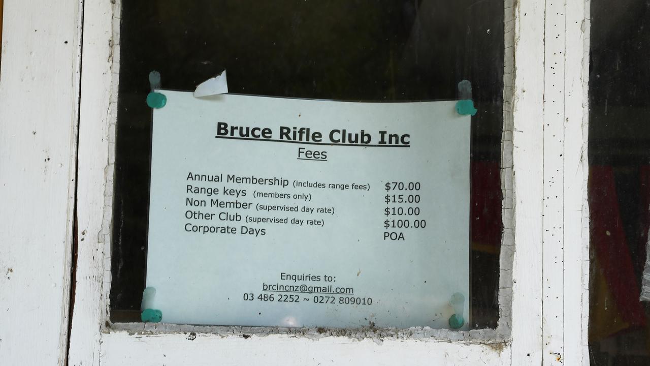 A sign photographed at the Bruce Rifle Club in the days following the attack. Picture: John Feder/The Australian