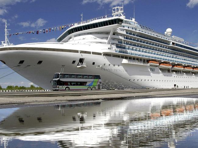 One of the biggest world cruise liners in the world, P &amp; O's "Grand Princess". Picture: AFP