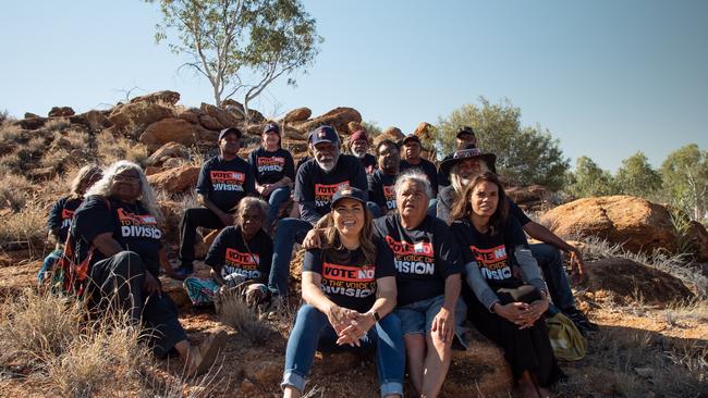 Senator Jacinta Nampijinpa Price and Warlpiri community members in Alice Springs.