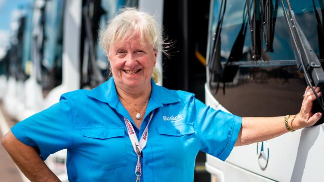 Kim Bell is a bus driver with Buslink and loves her job. Picture: Che Chorley