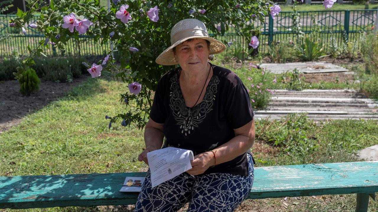 Anastasiya Rudenko, widow of a late Chernobyl liquidator. Picture: AFP