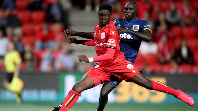 Adelaide teenager Mohamed Toure has proved a hit on social media for the A-League. Picture: AAP