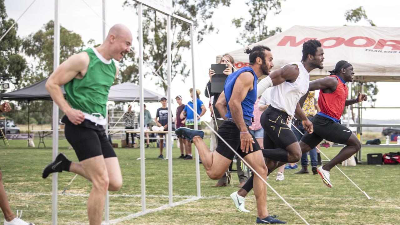 Anas Abu Ganaba wins the Arthur Postle Gift in Pittsworth. Saturday, December 10, 2022. Picture: Nev Madsen.