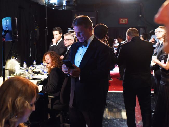 Cullinan tweeted a candid backstage pic of Emma Stone despite PwC saying their backstage accountants should not tweet during the ceremony. Picture: Rex Features / Splash News