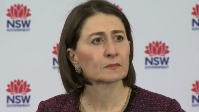 Premier Gladys Berejiklian providing an update on COVID-19 in NSW today.