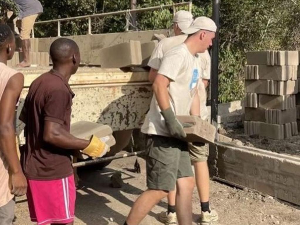 As well as working with animals, Christian has also been busy building accommodation in Africa. Picture: Instagram