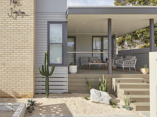 Jimmy and Tam's front garden for their 1950s house on The Block.