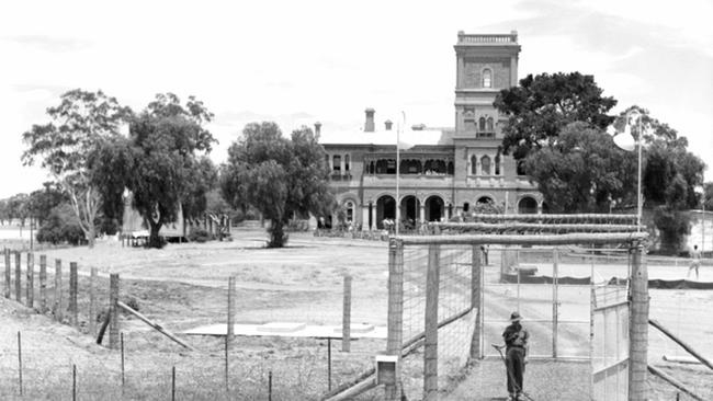 The mansion at Dhurringile converted to a prisoner camp for officers during WWII. Picture: Australian War Memorial