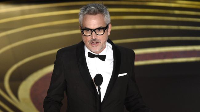 Alfonso Cuaron took home the award for Best Director for Roma, but the film missed out on the night’s top award. Picture: Chris Pizzello/Invision/AP