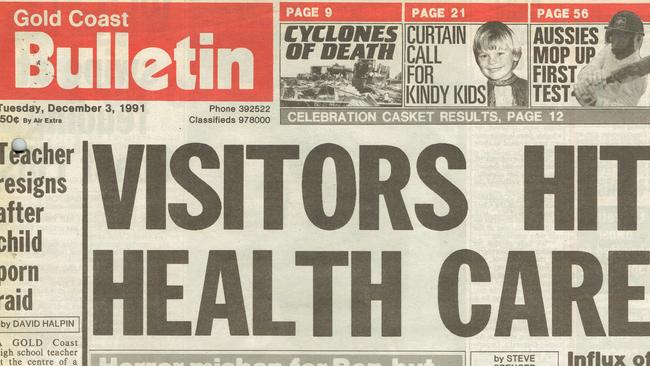 Gold Coast History: Gold Coast Bulletin 1991, December 3. Front page.