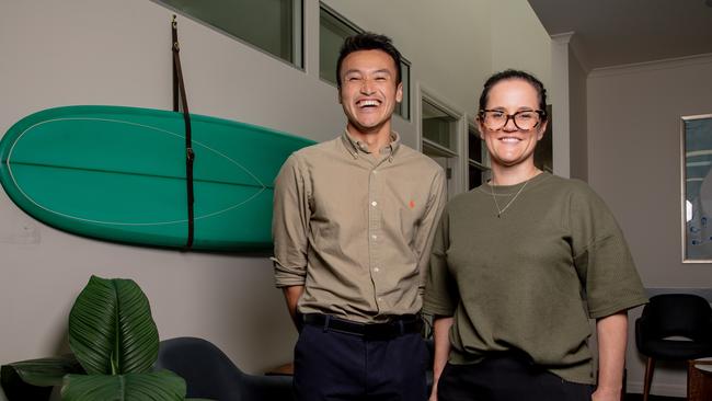 GPs Zhan Chen and Hailey Woolveridge at Lauderdale Medical Centre. Picture: Linda Higginson