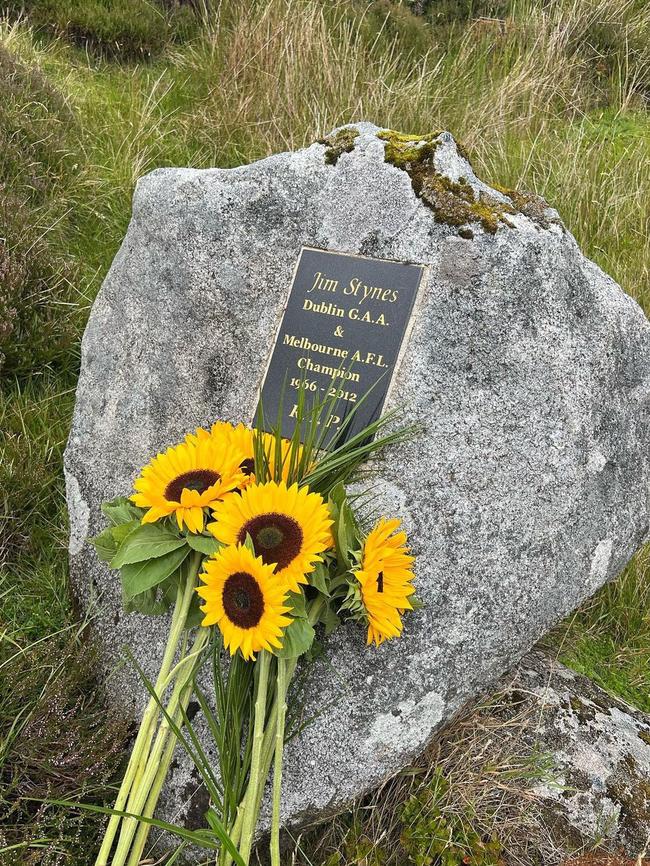 Jim Stynes's memorial stone.