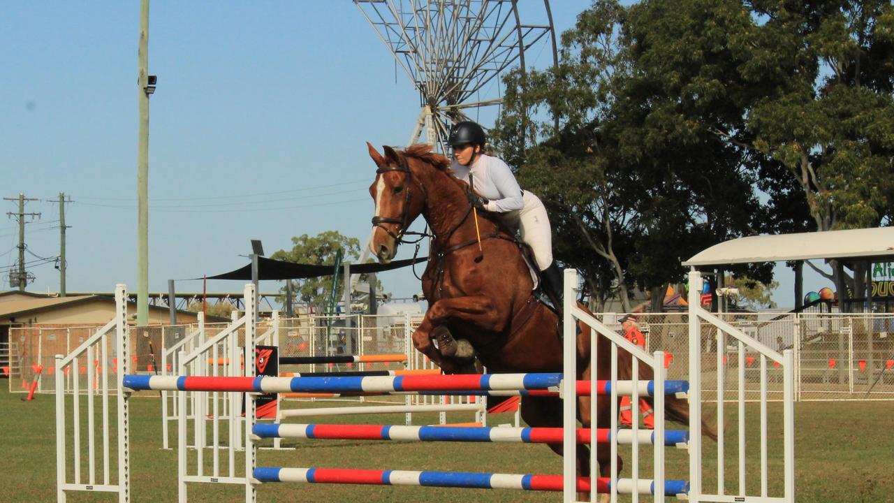 SHOWTIME: Alexandra Marles on Welfenblitz at the Bundaberg Show 2021 showjumping event.