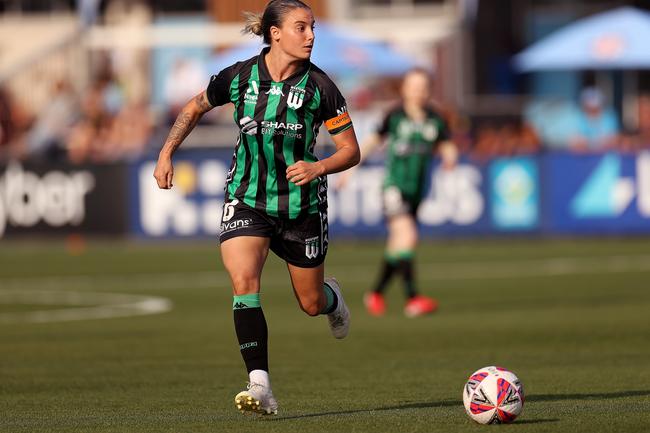 Western United’s Chloe Logarzo in action during the season. Picture: Kelly Defina/Getty Images