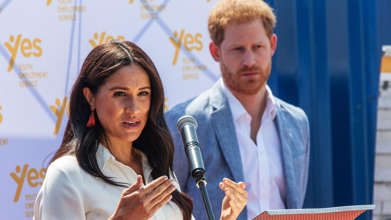 Meghan and Harry’s next move looks like it will be public speaking but it’s hard to know when such events will commence. Picture: Michele Spatari / AFP.