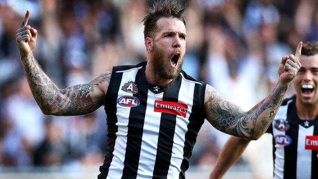 Round 6: Collingwood v Essendon Dane Swan goal third quarter. Picture: Wayne Ludbey