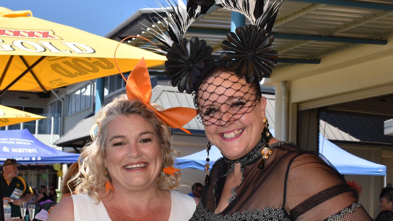Jennifer McClelland and Gaylene Johnston at the Gympie Times Ladies Race Day 2021. Photo: Elizabeth Neil