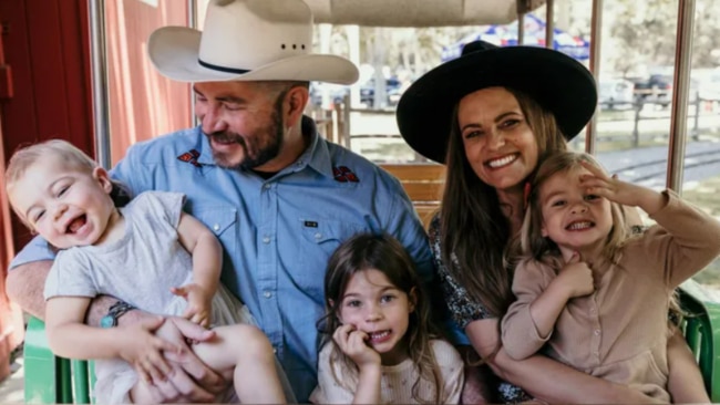 Zak and Cori Salazar with their three daughters. Source: GoFundMe.