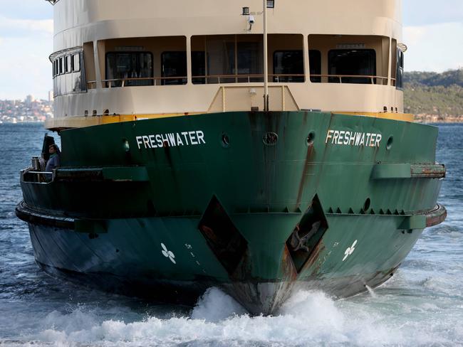 A man, 62, was arrested after committing an offensive act towards a female passenger on the Manly Ferry. Picture: Damian Shaw