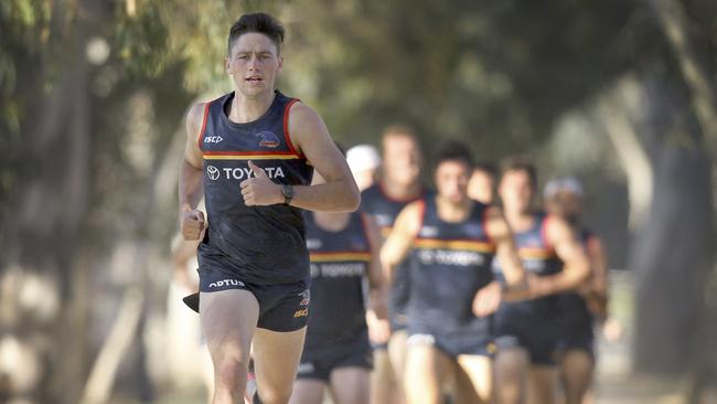 Chayce Jones is one of the favourites to have a breakout season for the Crows. Picture: Dean Martin/AAP