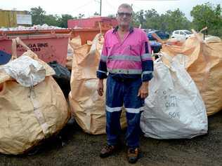 Kanga Bins' Wayne McCasker at Containers for Change. Picture: Jann Houley