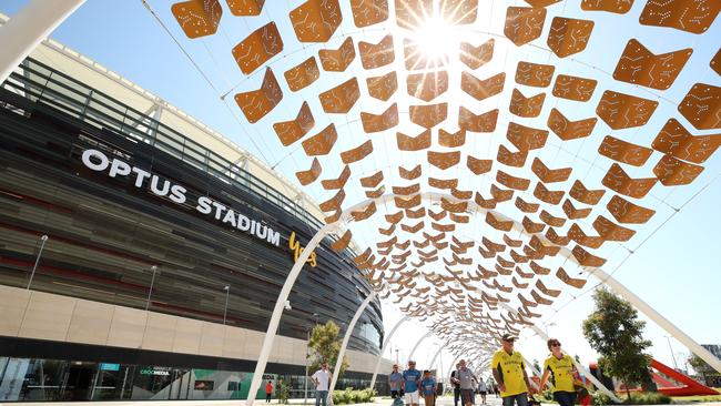 Perth Stadium is in the midst of its first Test match. Picture: Getty Images