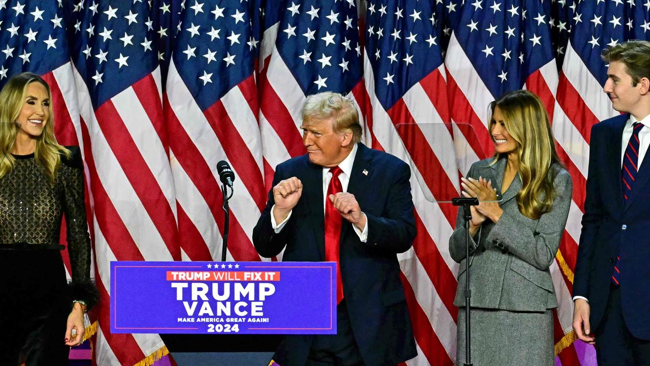 The next US President will be Donald Trump after he claimed a decisive victory in the election against Democratic nominee Kamala Harris. Picture: Jim Watson/AFP