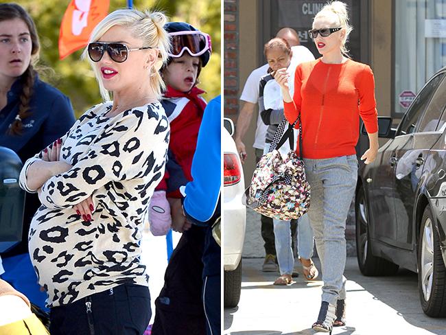 Third-time’s a breeze for Gwen Stefani showing off her slender post-baby body as she leaves her favorite acupuncture clinic in Los Angeles with her son Apollo close behind. Stefani welcomed son Apollo Bowie Flynn Rossdale in February. The fashion stylist wore a red sweater with matching lip stick, grey slacks and strappy leather heels for her visit to the clinic the month. Picture: Splash