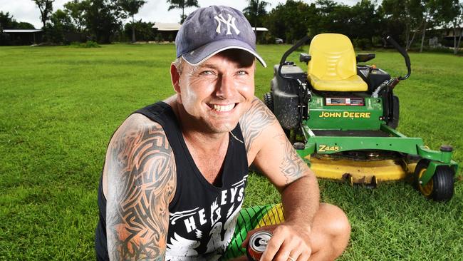 Virginia resident Alex Ford and his partner love mowing so much they often fight over who gets to mow their five acres of lawn. Picture: Helen Orr