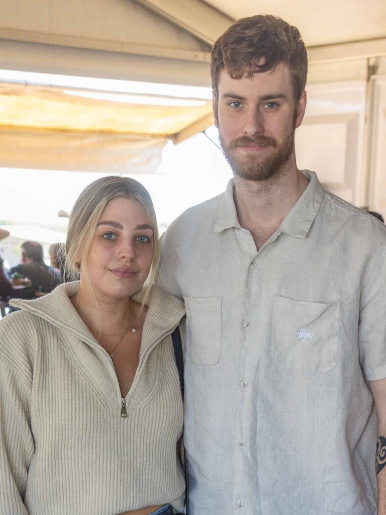 Danielle Preston and Ben Lumsden at Mount Isa Mines Rodeo. Picture: Peter Wallis