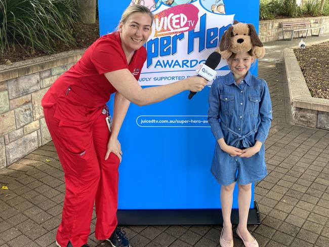 Nurse Navigator Kate Trenoweth with 9 year old Belle.