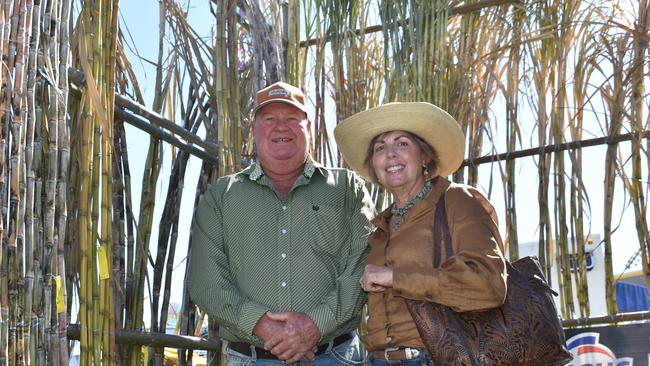 Ken and Jennifer Muller of Mount Pluto checking out prizewinning sugar cane at Show Whitsunday. Picture: Kirra Grimes